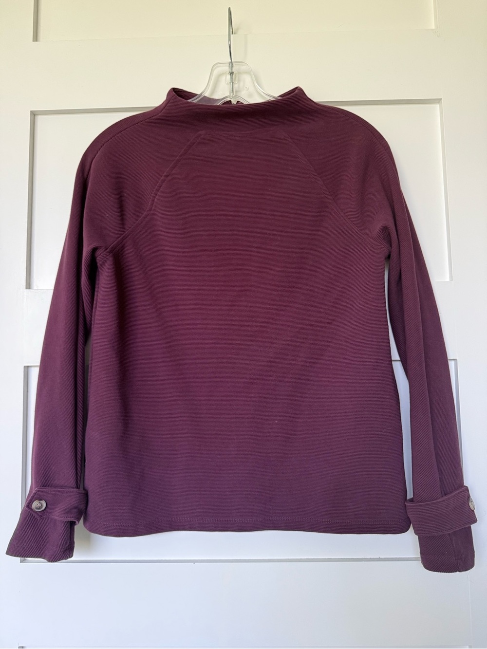 Ann Taylor Eggplant Scuba Blouse
